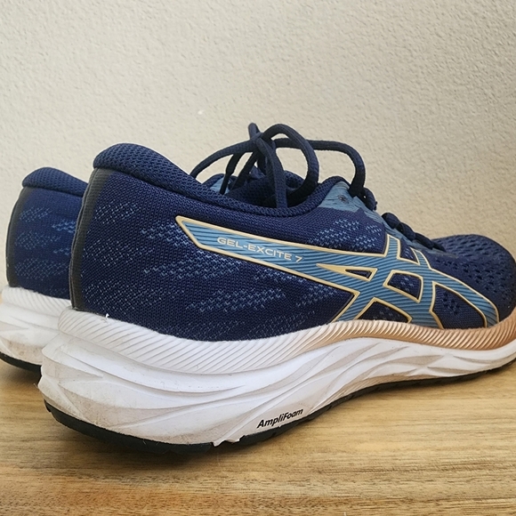Asics Womens Gel Excite 7 Running Shoes Sneakers Low Top Navy Blue Size 9.5 - Picture 2 of 12
